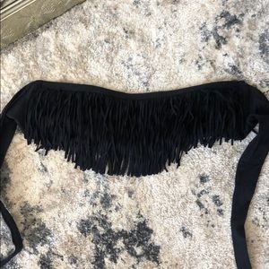 Everything But Water Strapless Fringe Bikini Top